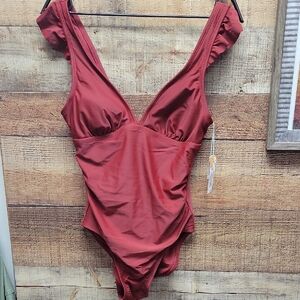 Kona Sol Deep Red Swimwear